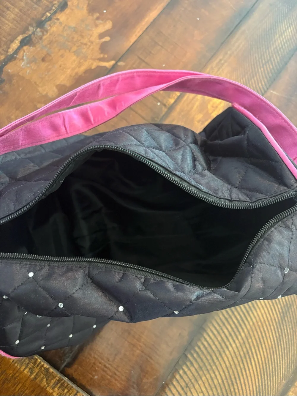 Kids Dance Quilted Shoulder Bag - Pink and Black